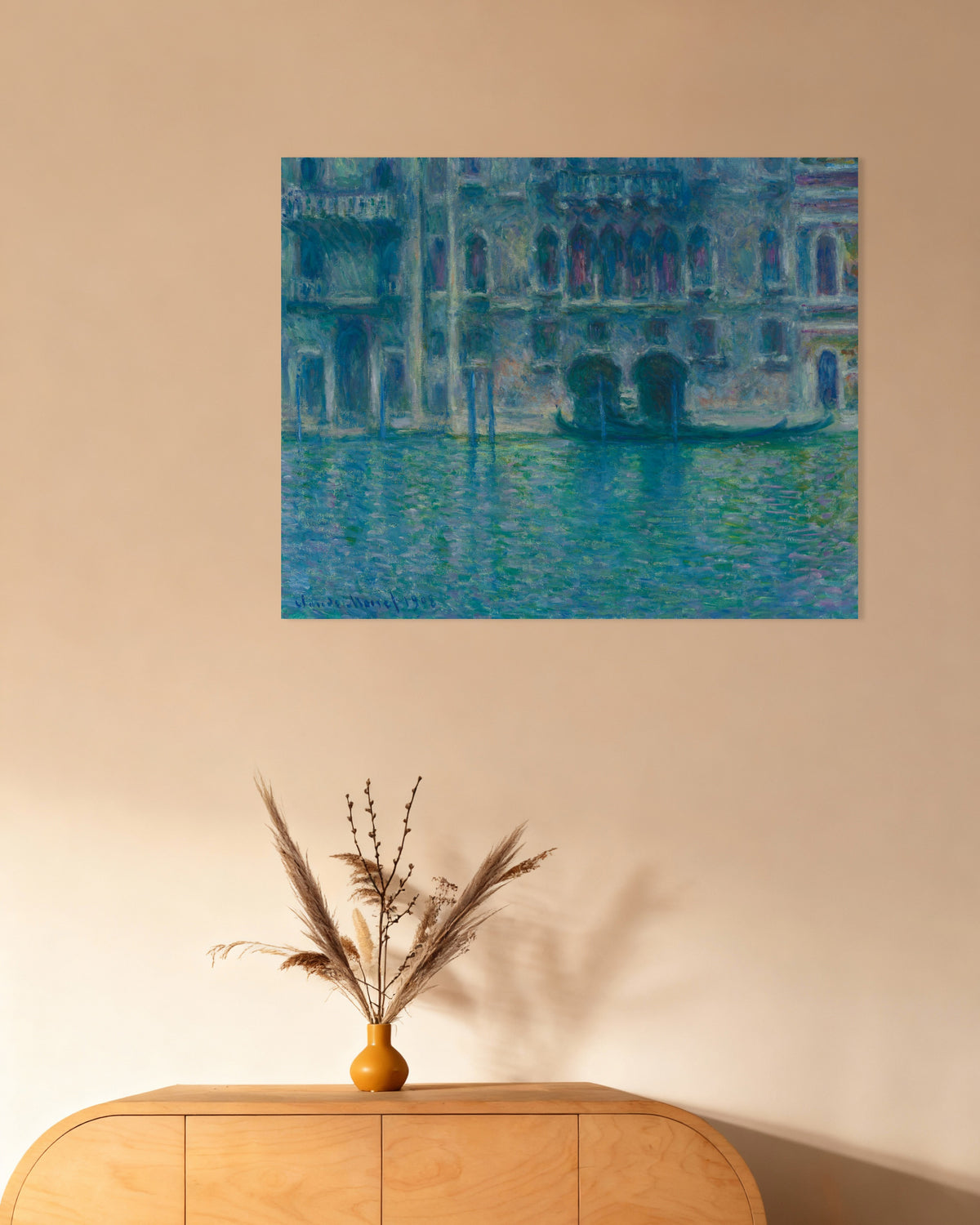 Poster Palazzo da Mula, Venetië (1908) van Claude Monet