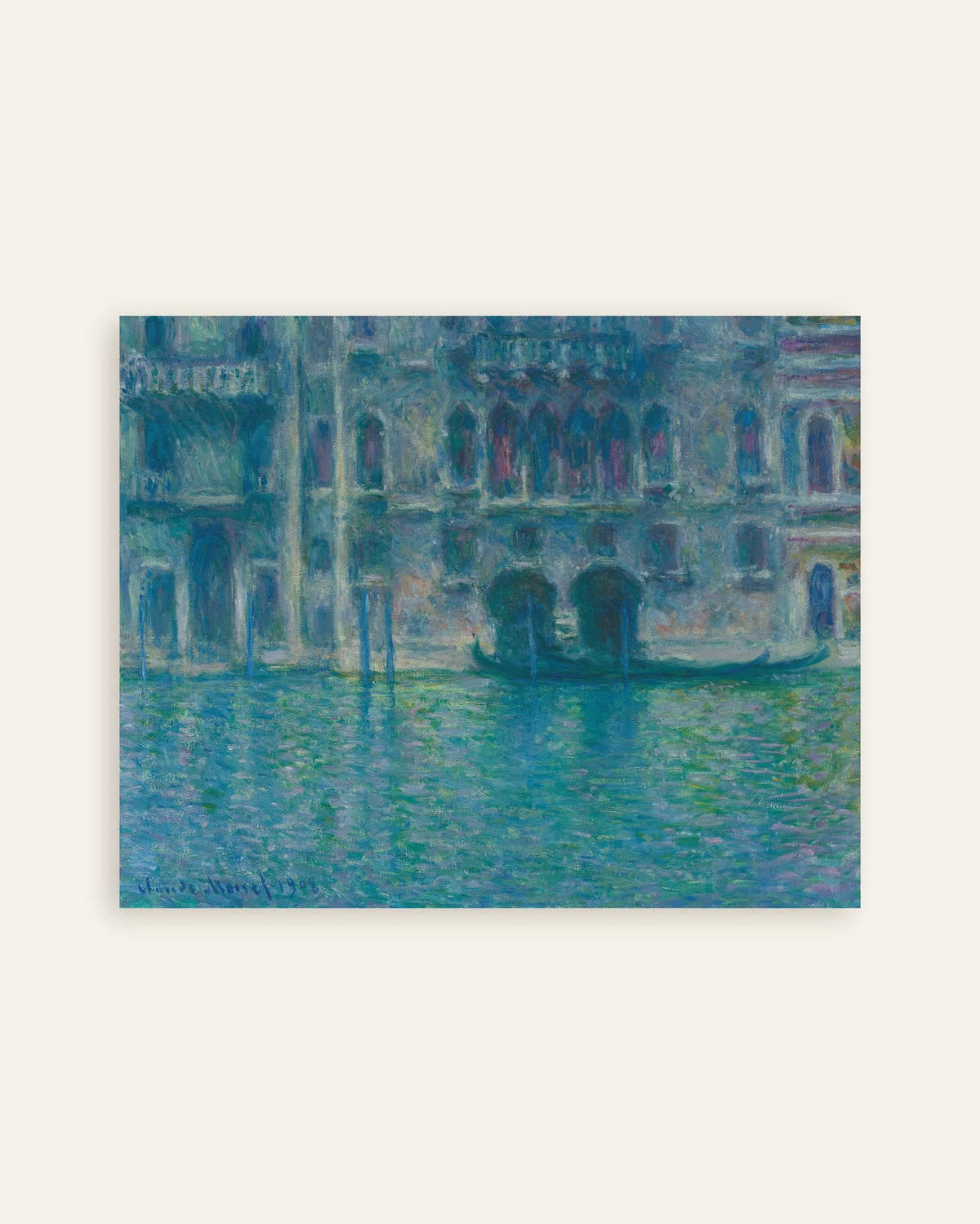 Poster Palazzo da Mula, Venetië (1908) van Claude Monet, miniatuur