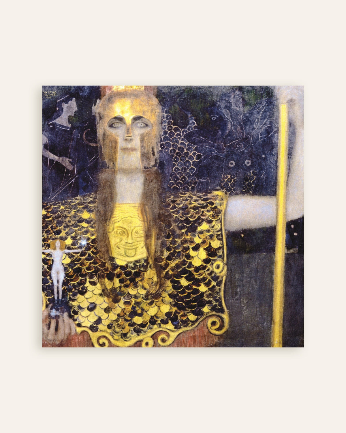 Poster van Pallas Athena (1898) van Gustav Klimt, miniatuur