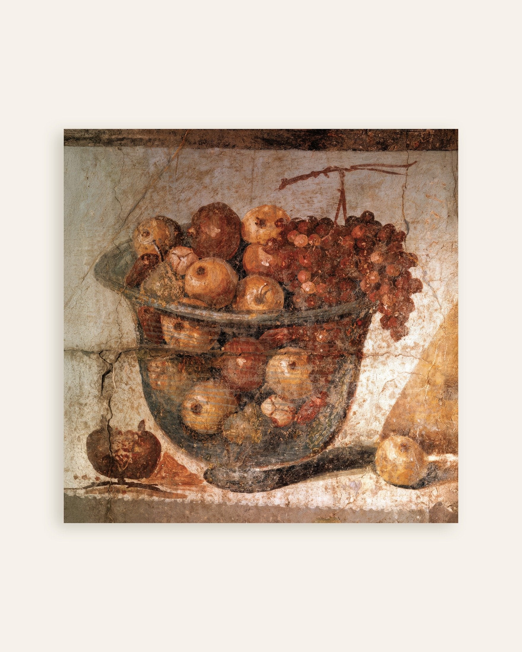 Poster of Pompeii fresco detail with fruit bowl, thumbnail
