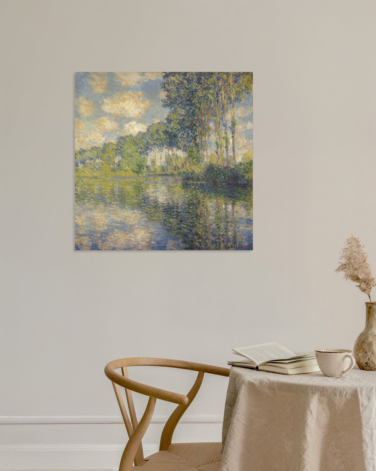 Poster Populieren aan de Epte (1891) van Claude Monet