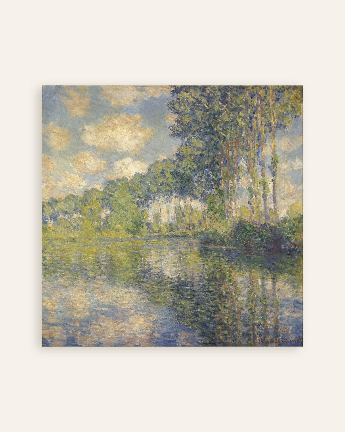 Poster Populieren aan de Epte (1891) van Claude Monet, miniatuur