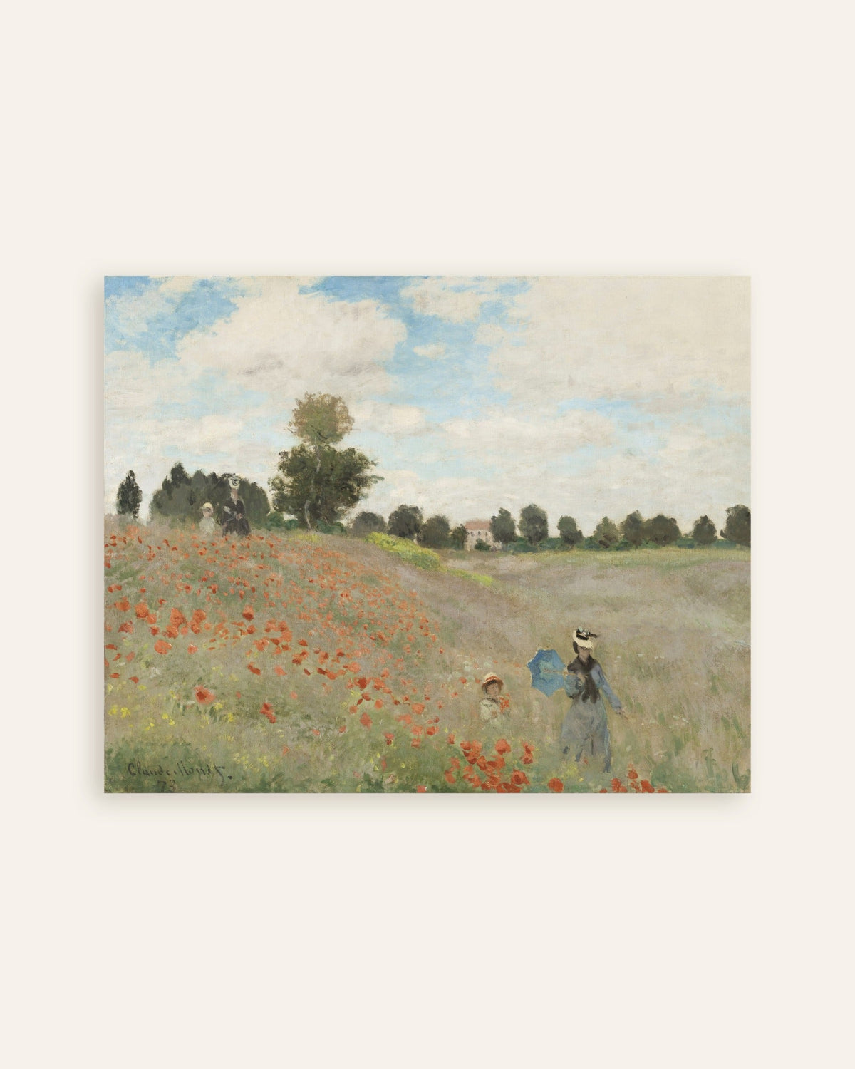 Poster Klaprozen (1873) van Claude Monet, miniatuur