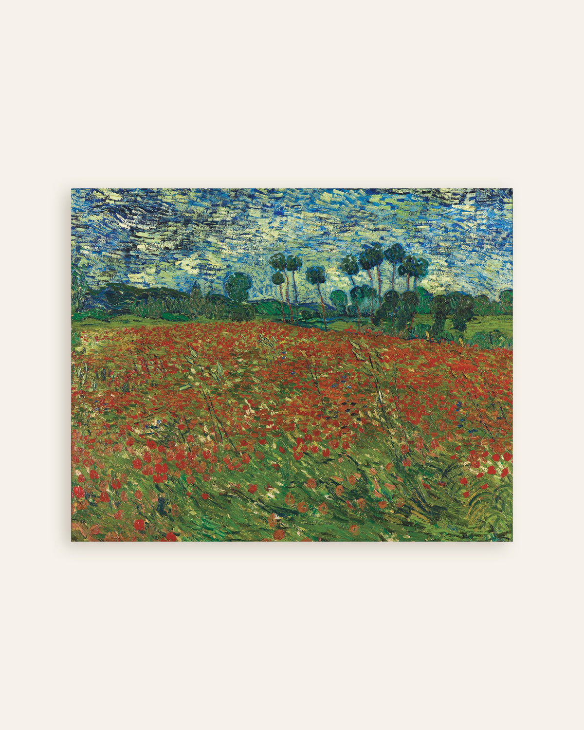 Poster van Klaprozenveld (1890) van Vincent van Gogh, als miniatuur