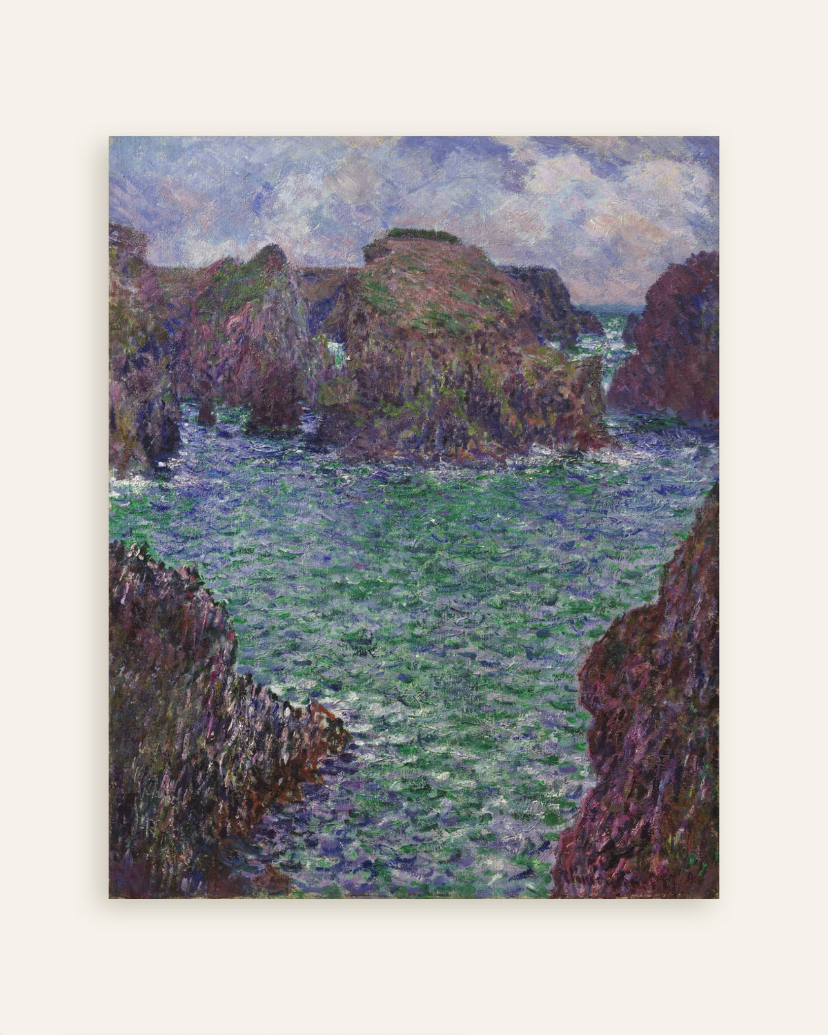 Poster Port-Goulphar, Belle-Île (1887) van Claude Monet, miniatuur