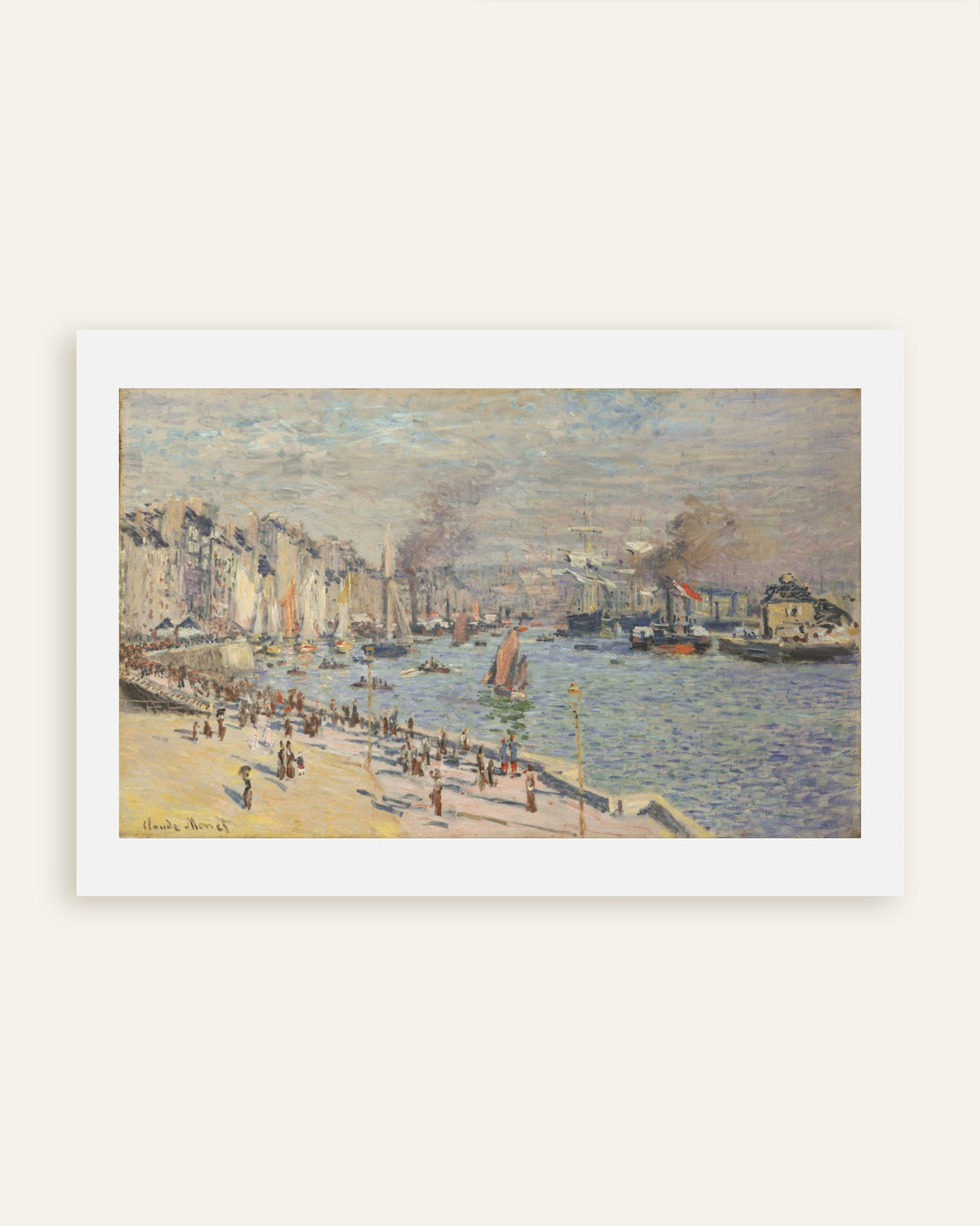Poster De haven van Le Havre (1874) van Claude Monet, miniatuur