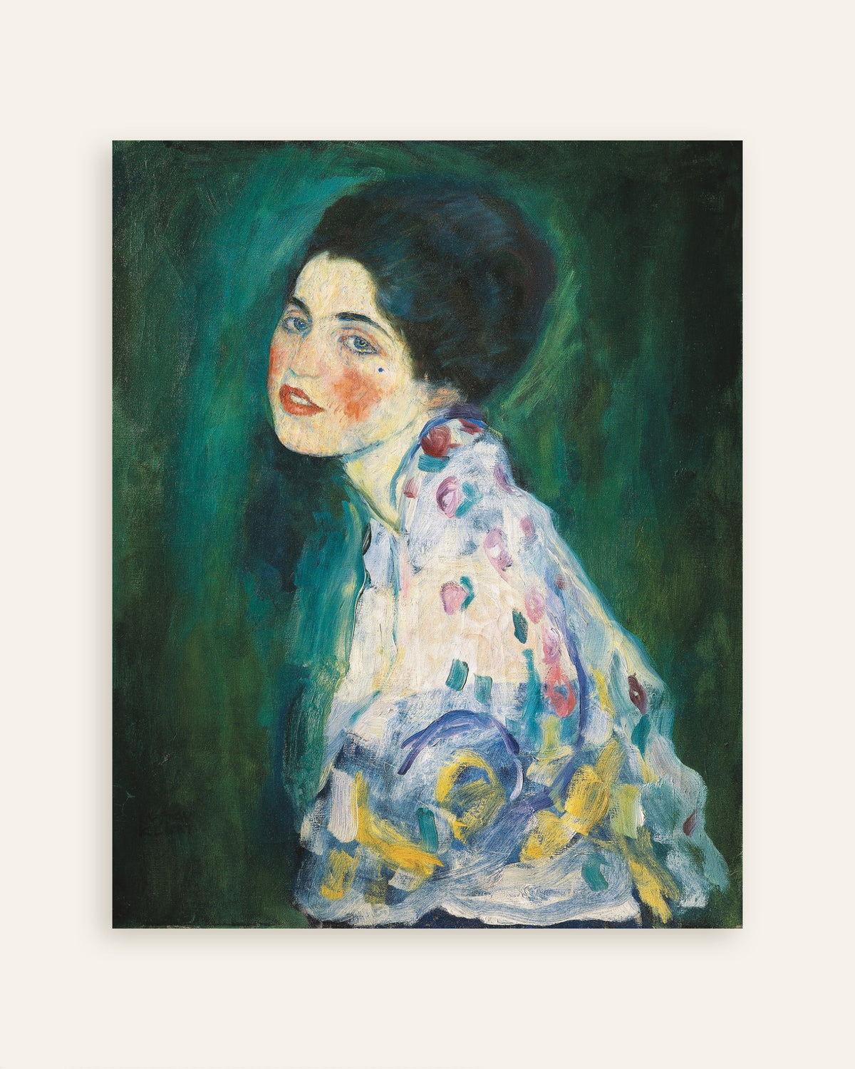 Poster Portret van een dame (1916–1917) van Gustav Klimt, miniatuur