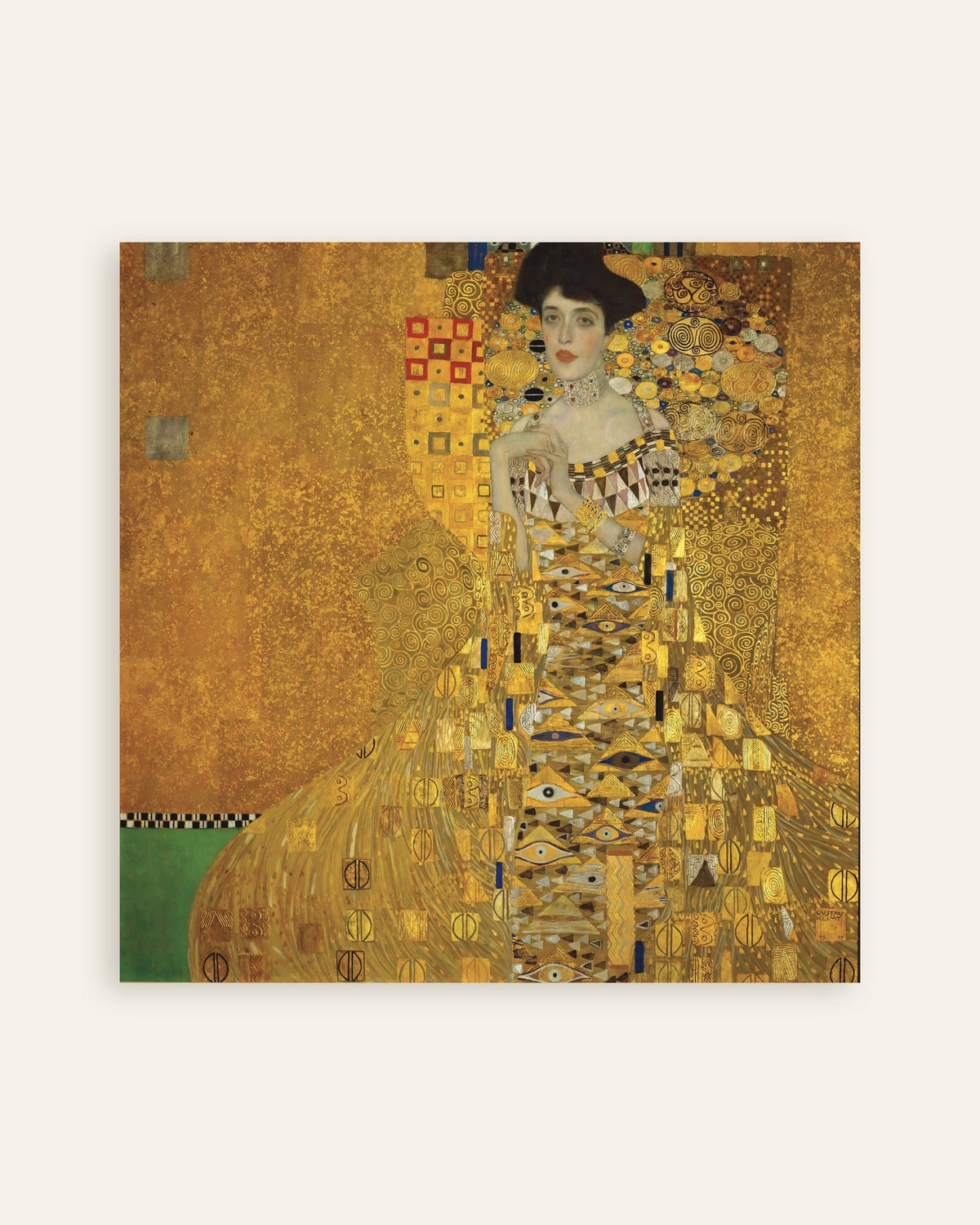 Poster Portret van Adele Bloch-Bauer I (1907) van Gustav Klimt, miniatuur