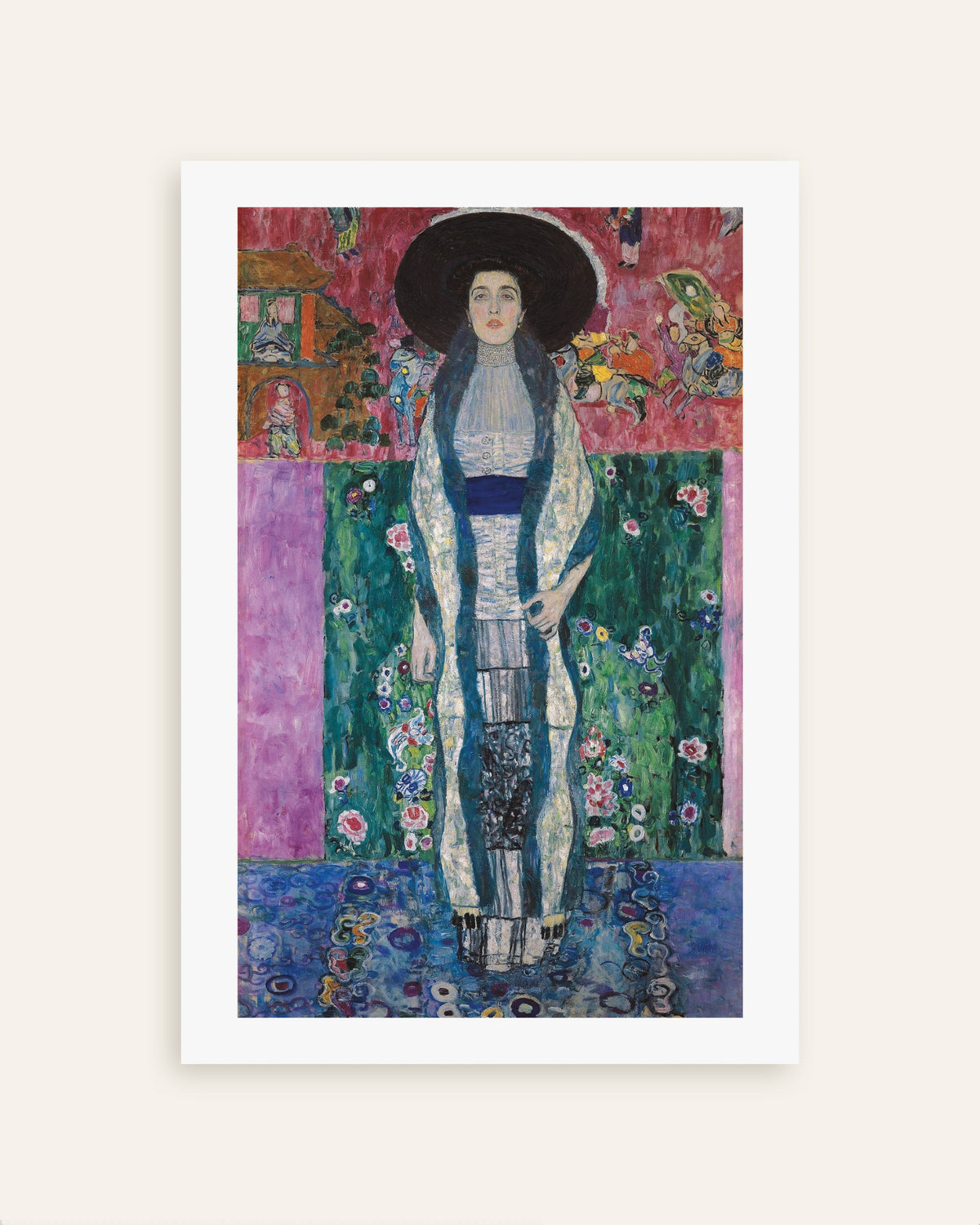 Poster Portret van Adele Bloch-Bauer II (1912) van Gustav Klimt, miniatuur