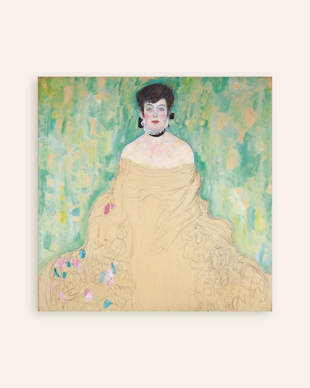 Poster Portret van Amalie Zuckerkandl (1917) van Gustav Klimt, miniatuur