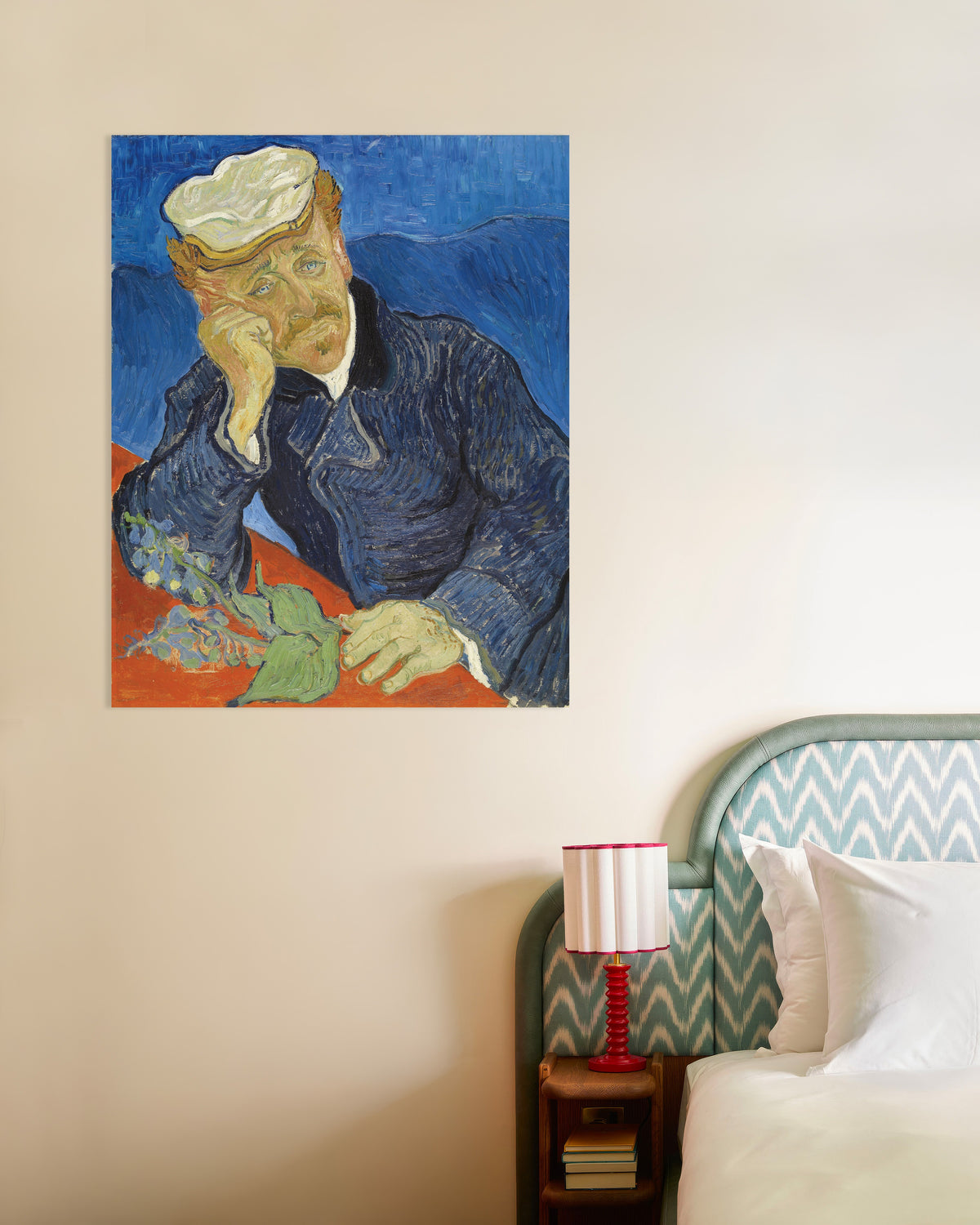 Poster van Portret van Dr. Paul Gachet (1890) van Vincent van Gogh