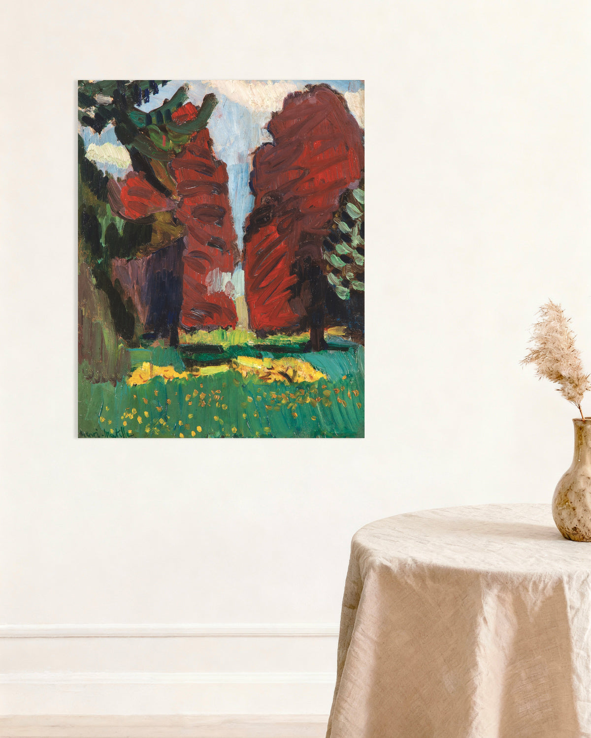 Poster van Paarse beuken (1901) van Henri Matisse