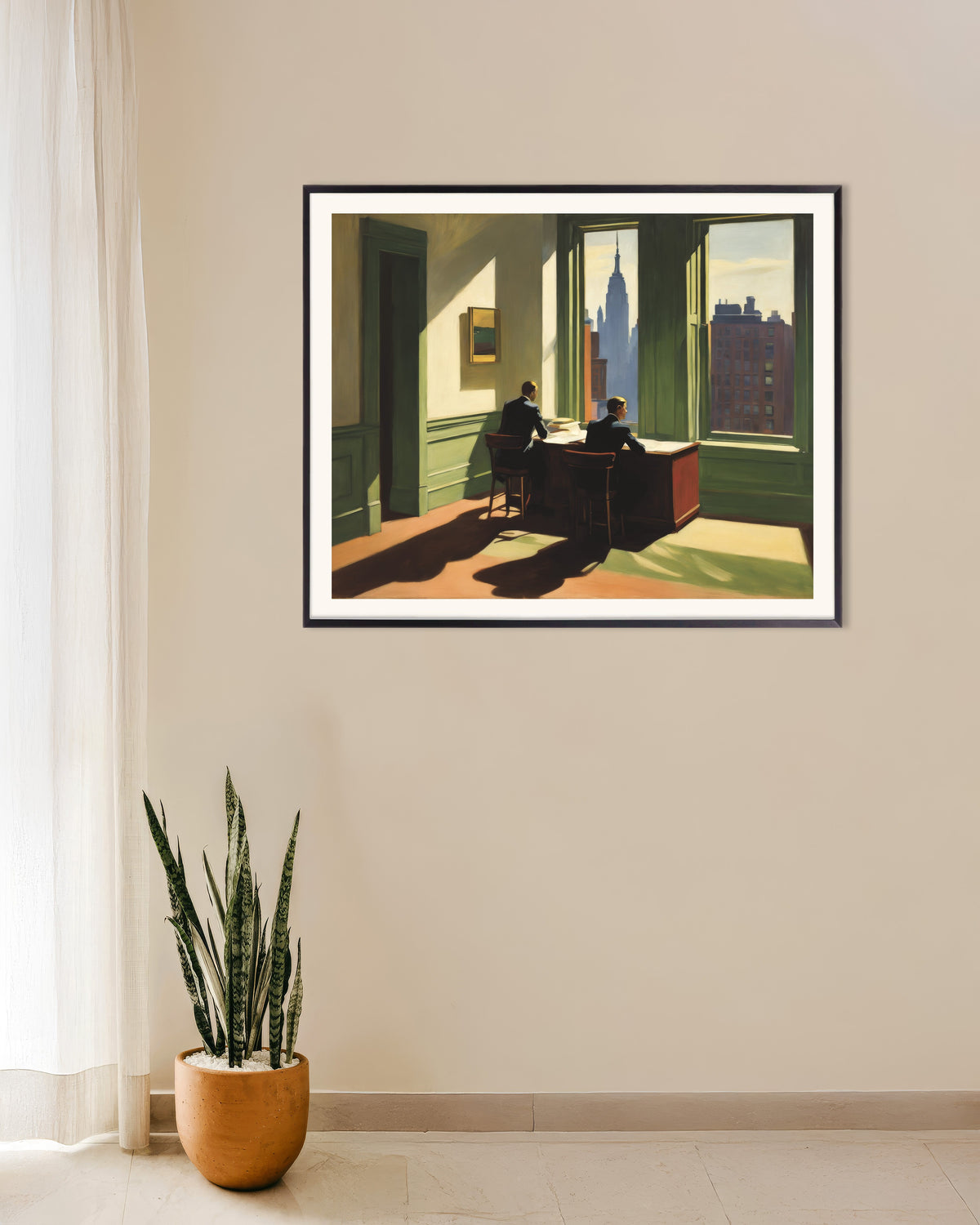 Poster van Realistische Amerikaanse schilderkunst uit de 20e eeuw, met metalen lijst