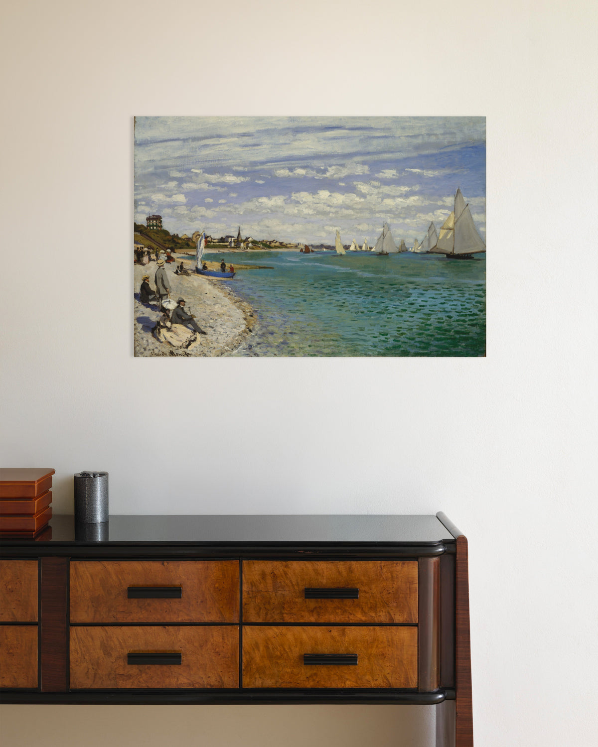 Poster Regatta bij Sainte-Adresse (1867) van Claude Monet