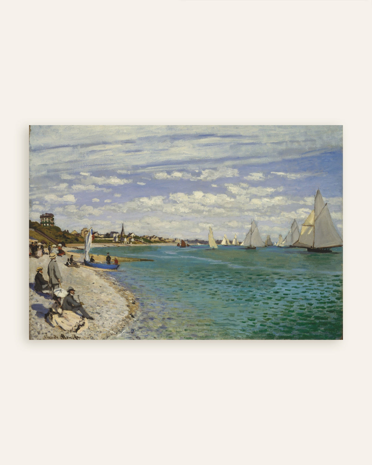 Poster Regatta bij Sainte-Adresse (1867) van Claude Monet, miniatuur