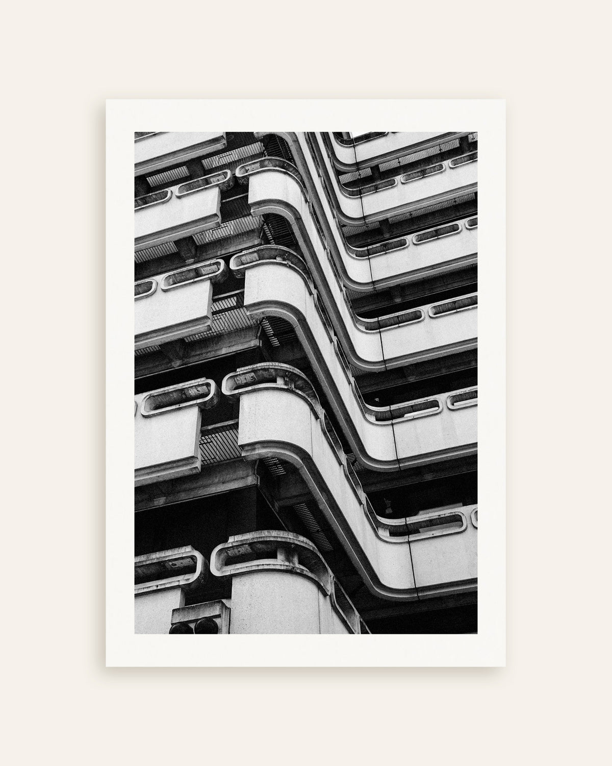 Poster ‘Golvende betonnen balkons’, miniatuur