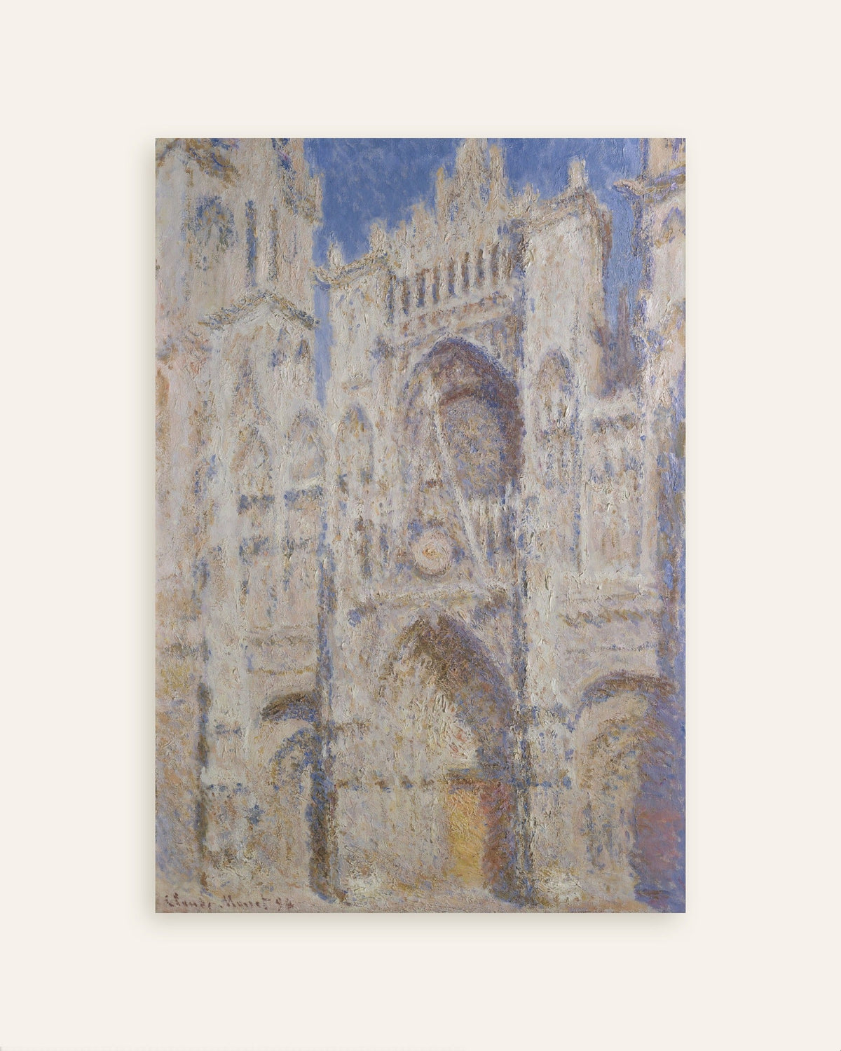 Poster De kathedraal van Rouen, het portaal in de zon (1894) van Claude Monet, miniatuur
