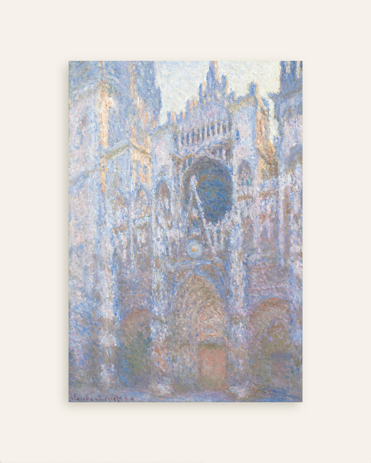 Poster De kathedraal van Rouen, westgevel (1894) van Claude Monet, miniatuur
