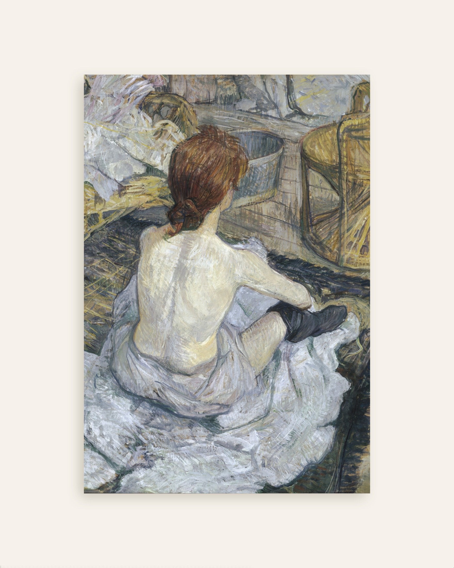 Poster of Rousse (La Toilette), 1889 by Henri de Toulouse-Lautrec, thumbnail