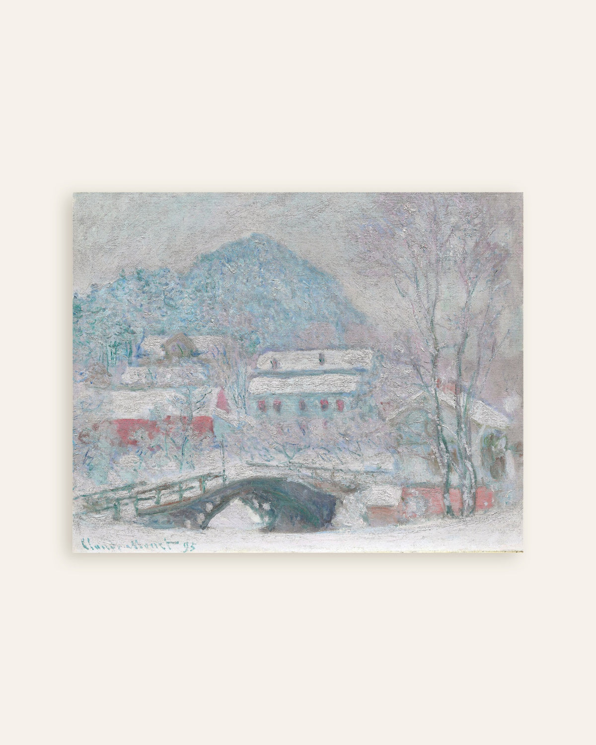 Poster Sandvika, Noorwegen (1895) van Claude Monet, miniatuur