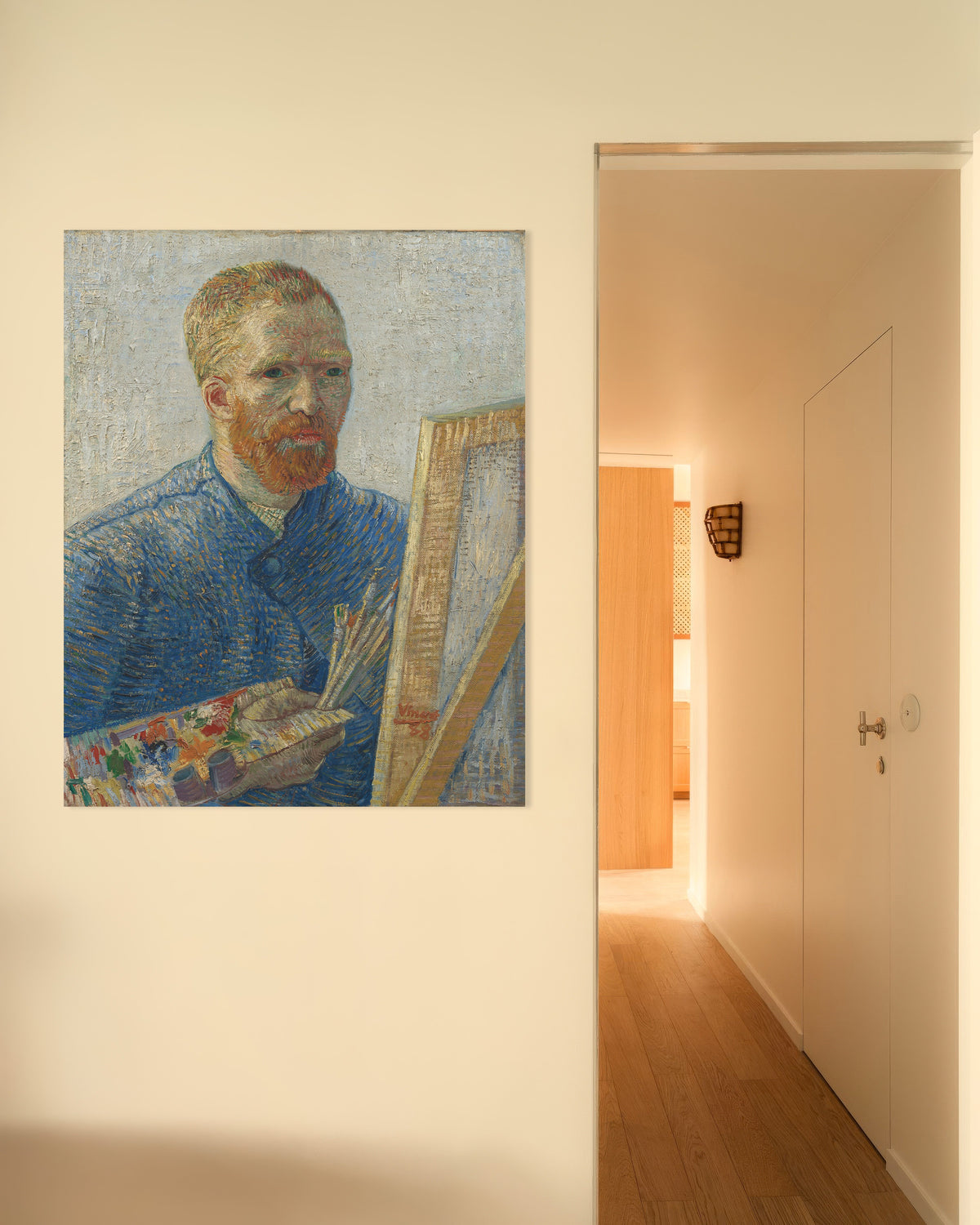 Poster van Zelfportret als schilder (1888) van Vincent van Gogh