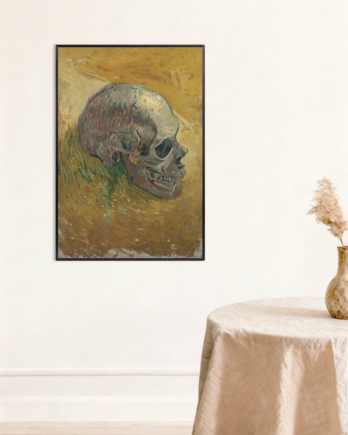 Poster van Schedel (1887) van Vincent van Gogh, met metalen lijst