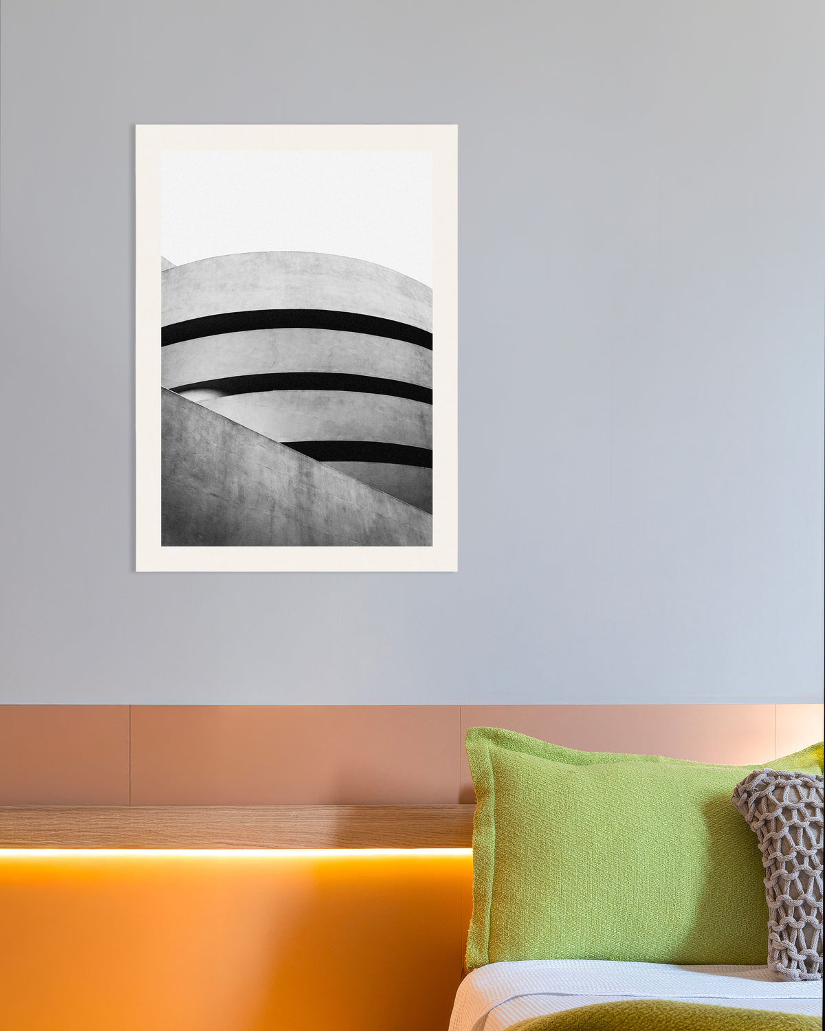 Poster ‘Spiraalcurven van een museum’