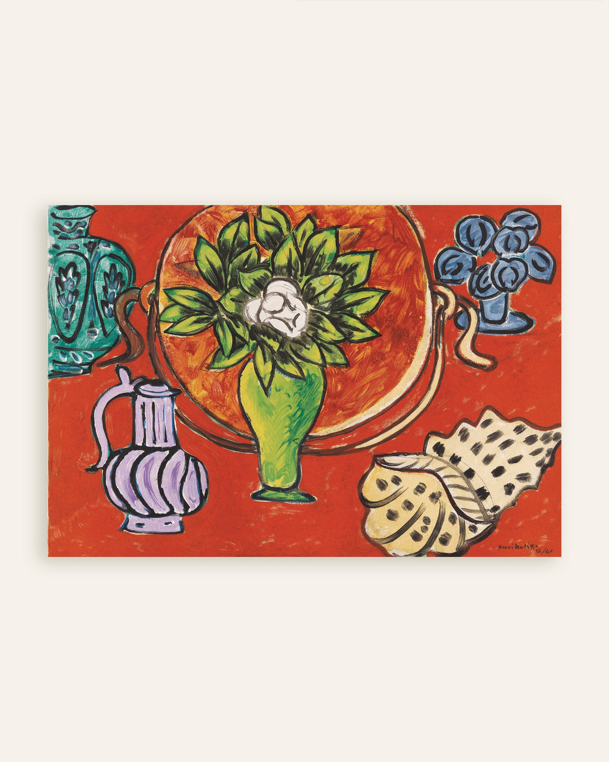 Poster van Stilleven met magnolia (1941) van Henri Matisse, miniatuur