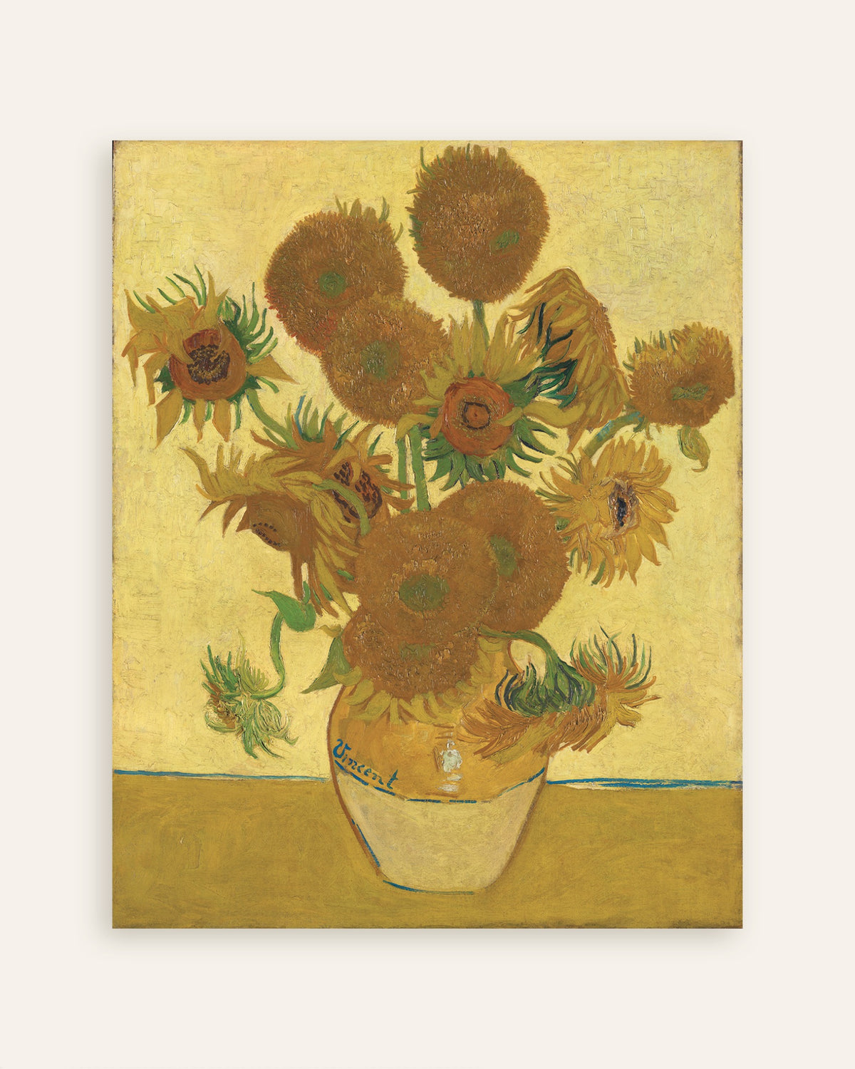 Poster Zonnebloemen (1888) van Vincent van Gogh, miniatuur