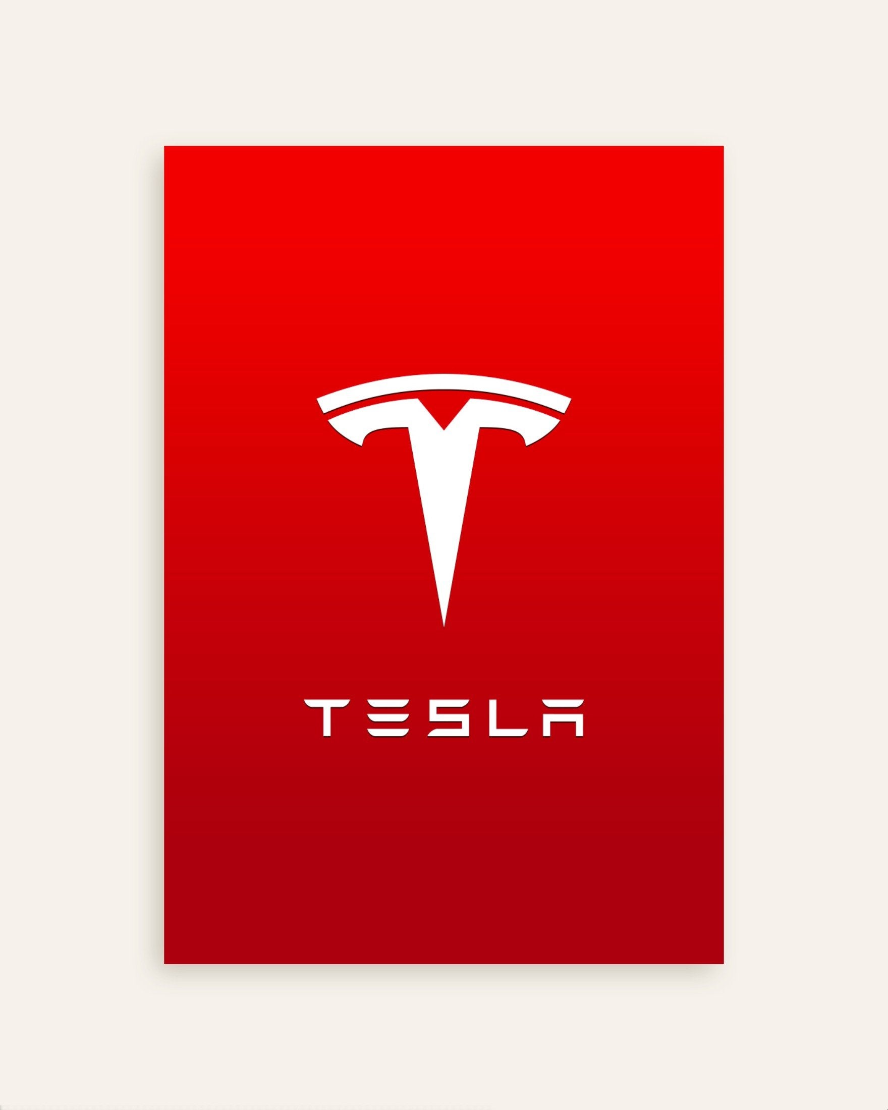 Poster of Tesla logo, thumbnail