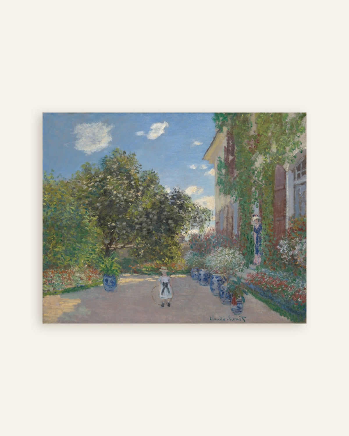 Poster Het huis van de kunstenaar in Argenteuil (1873) van Claude Monet, miniatuur