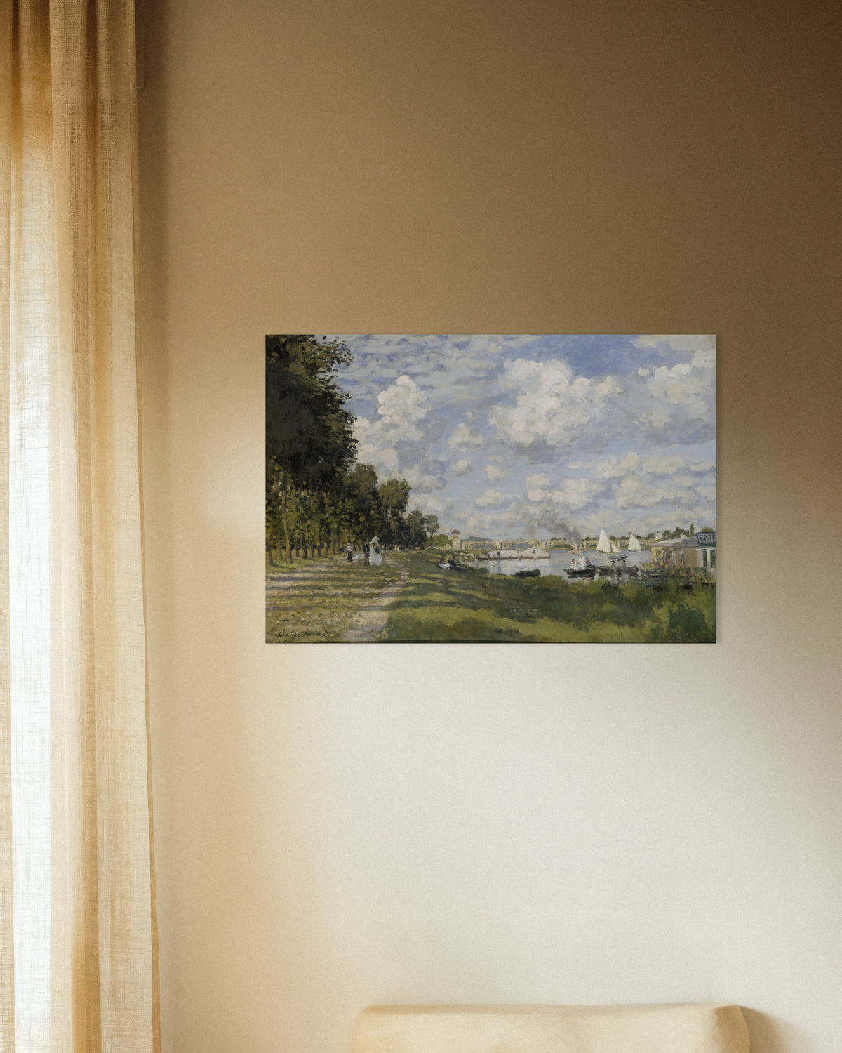 Poster Het bassin van Argenteuil (ca. 1872) van Claude Monet