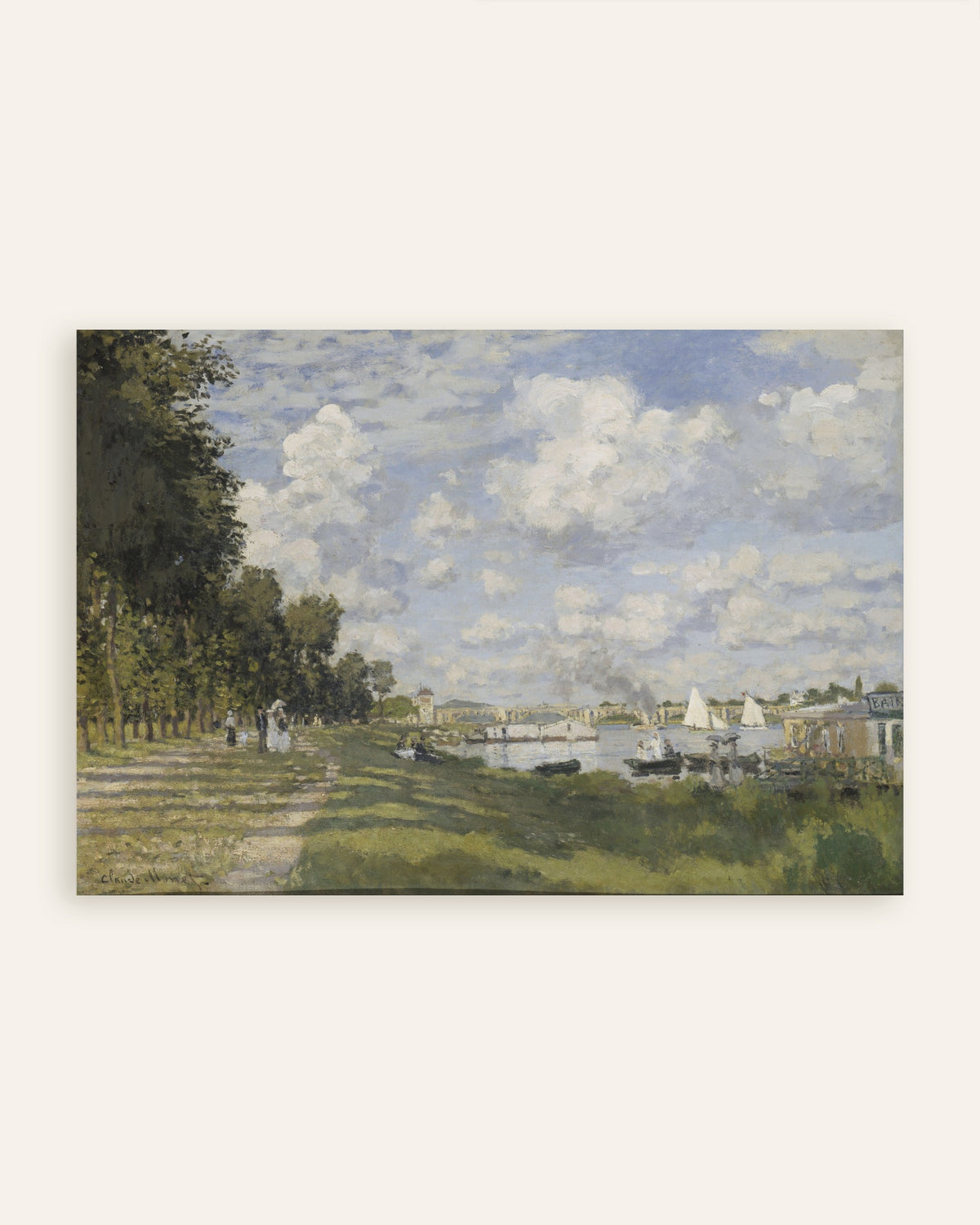 Poster Het bassin van Argenteuil (ca. 1872) van Claude Monet, miniatuur