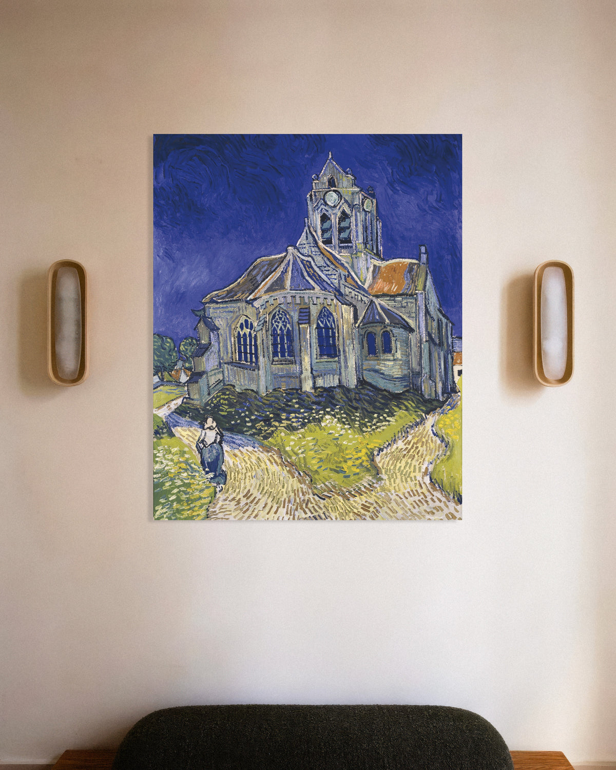 Poster van De kerk in Auvers-sur-Oise (1890) van Vincent van Gogh