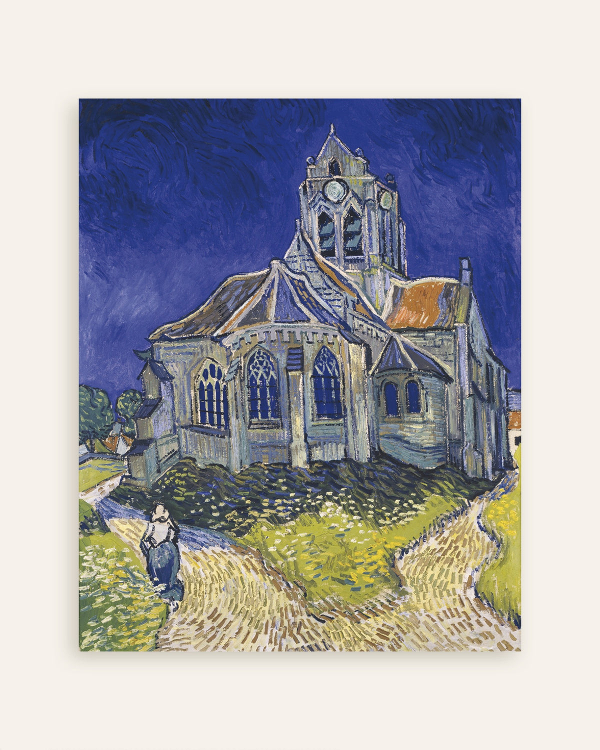 Poster van De kerk in Auvers-sur-Oise (1890) van Vincent van Gogh, miniatuur