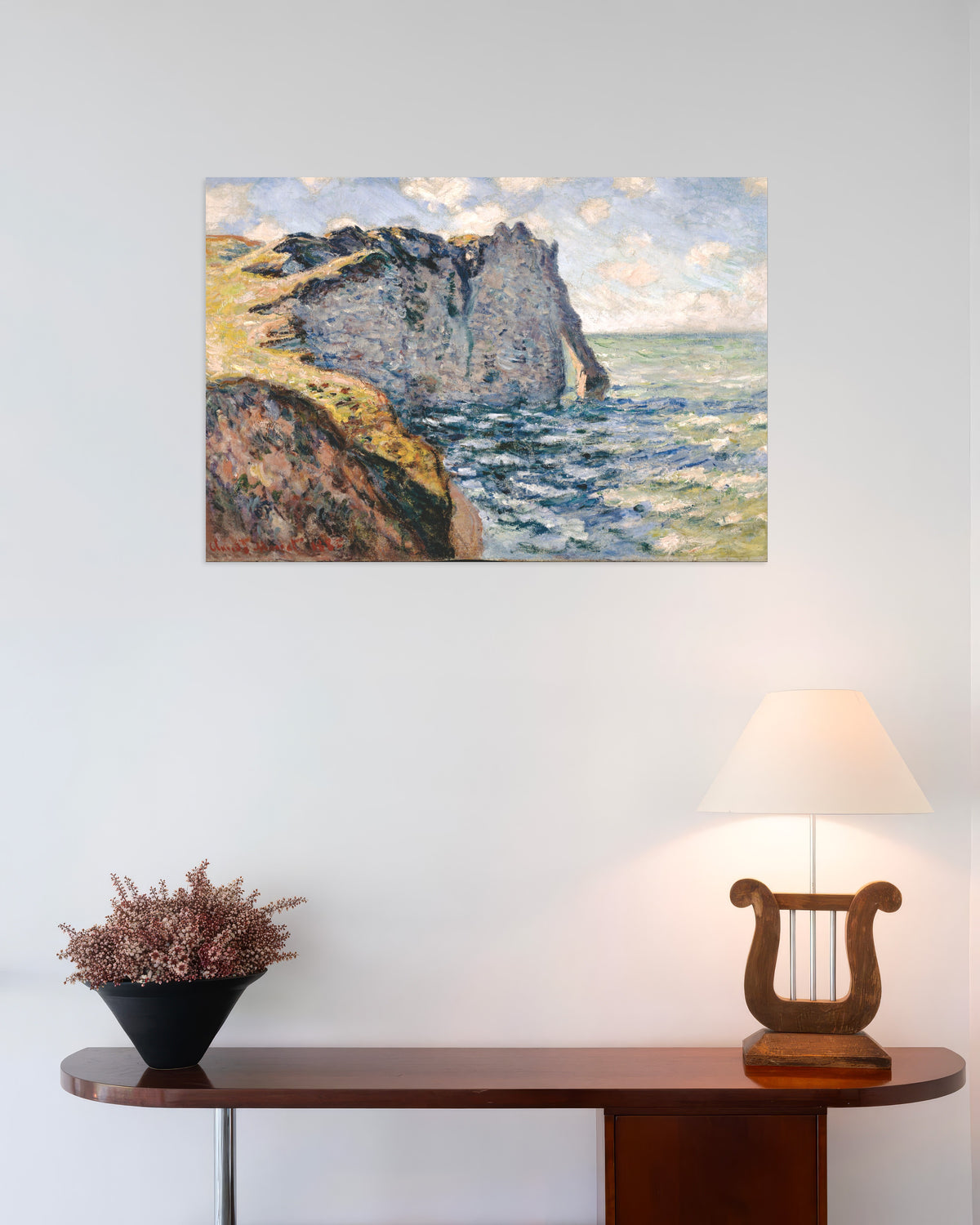 Poster De Falaise d'Aval, Étretat (1885) van Claude Monet