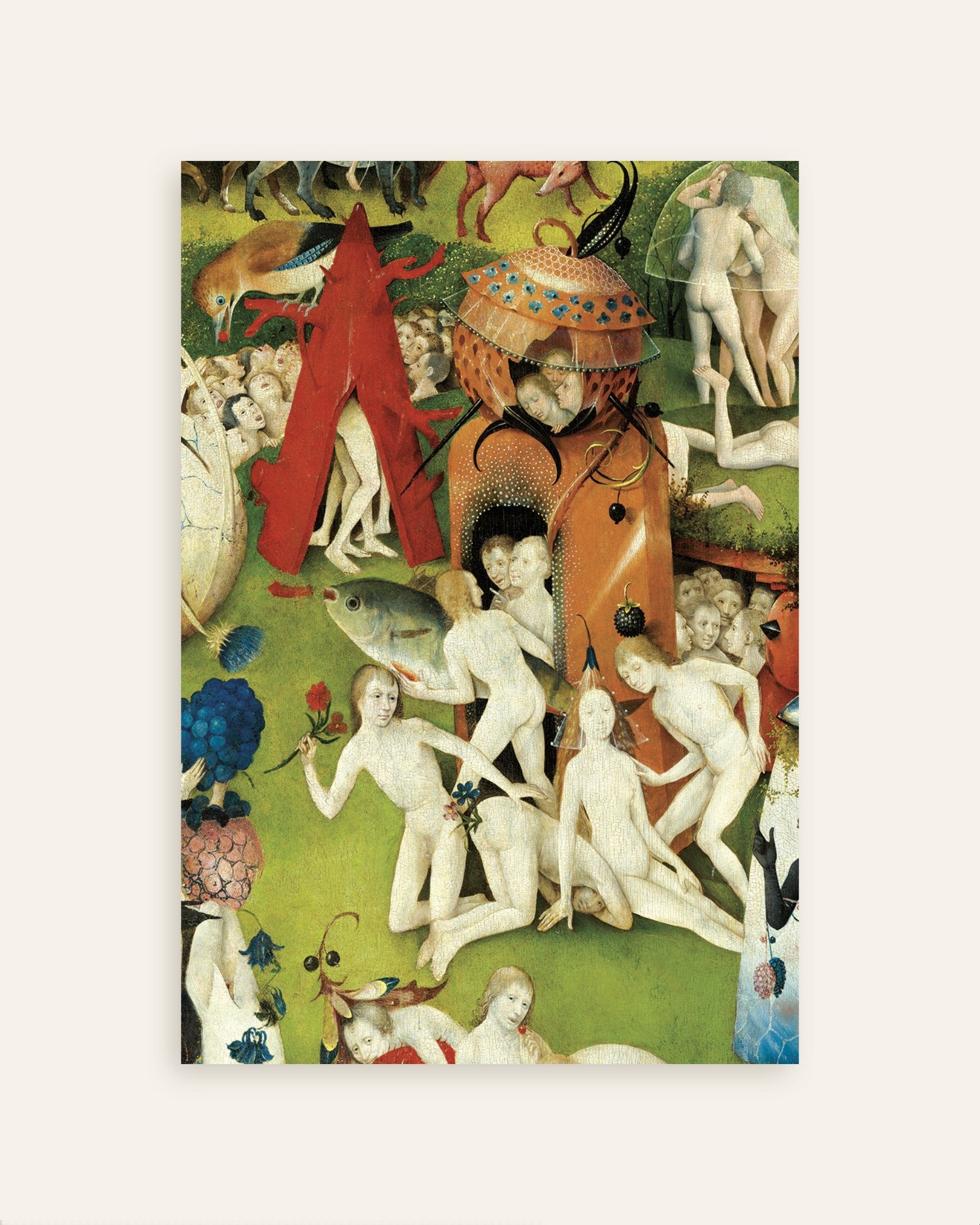 Poster of The giant fish and the orange tower - Detail from The Garden of Earthly Delights, thumbnail