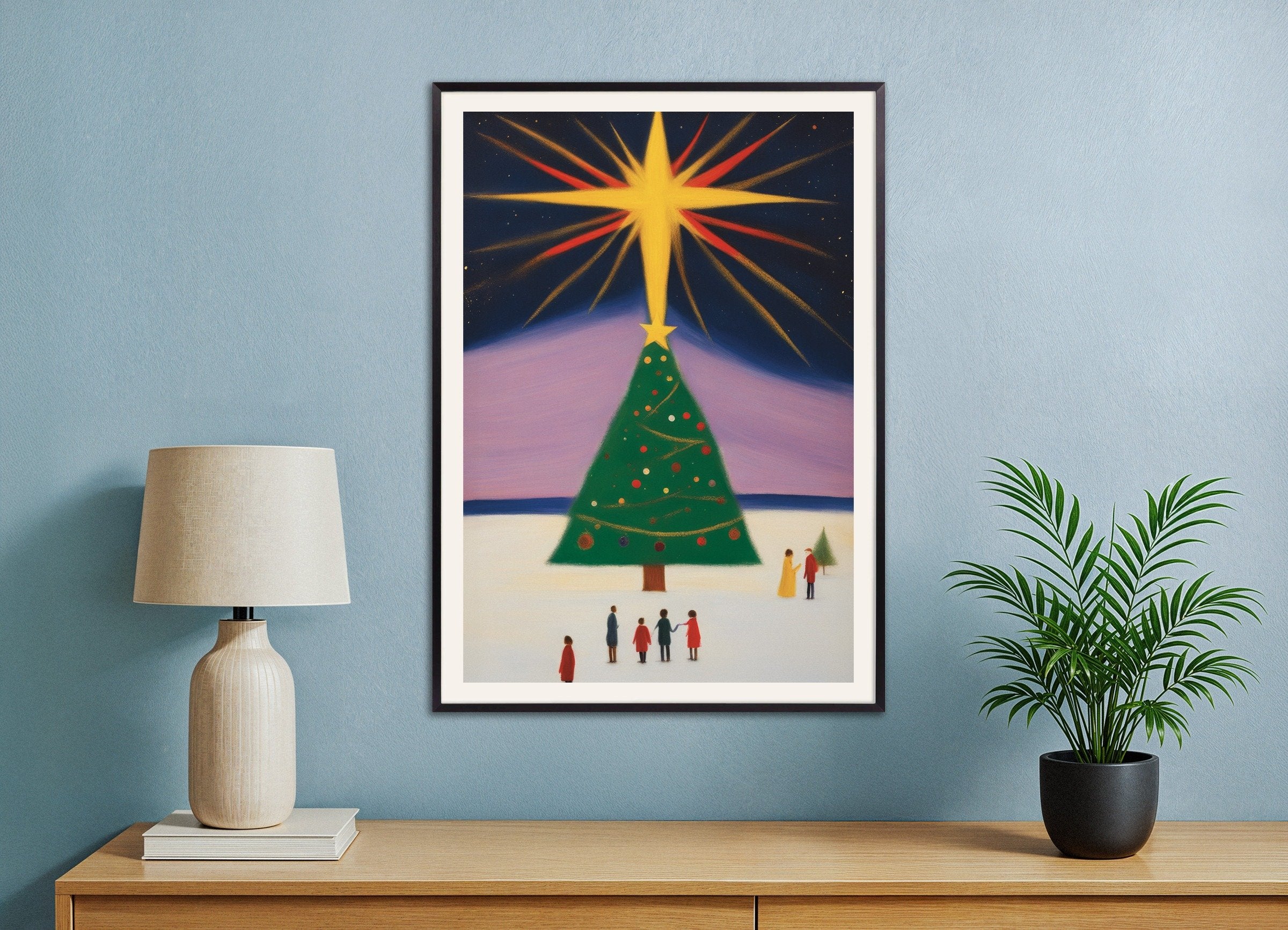 Poster of The great Christmas tree poster, with metal frame