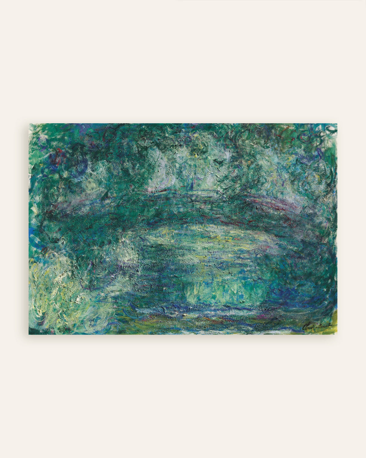 Poster De Japanse brug (1918–1924) van Claude Monet, miniatuur