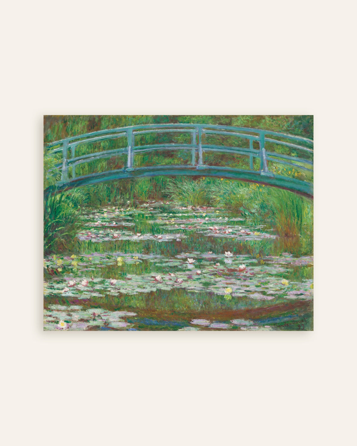 Poster De Japanse brug (1899) van Claude Monet, miniatuur