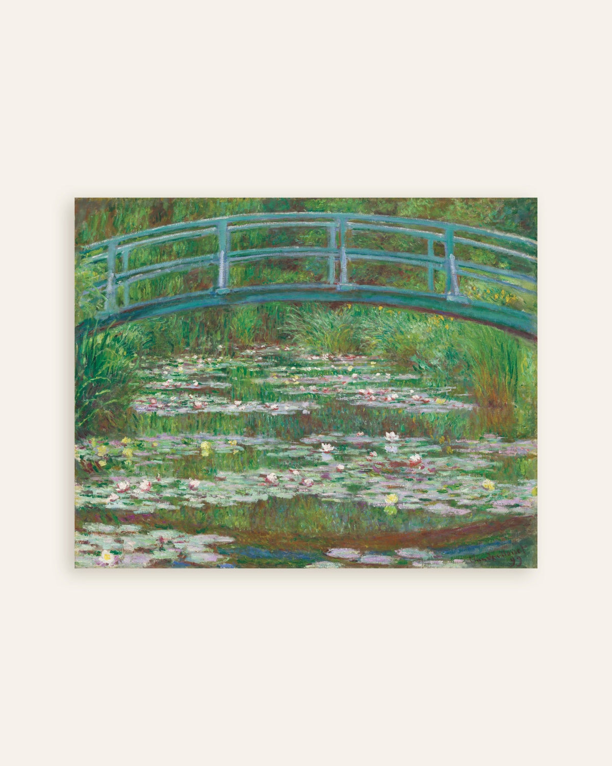 Poster De Japanse brug (1899) van Claude Monet, miniatuur
