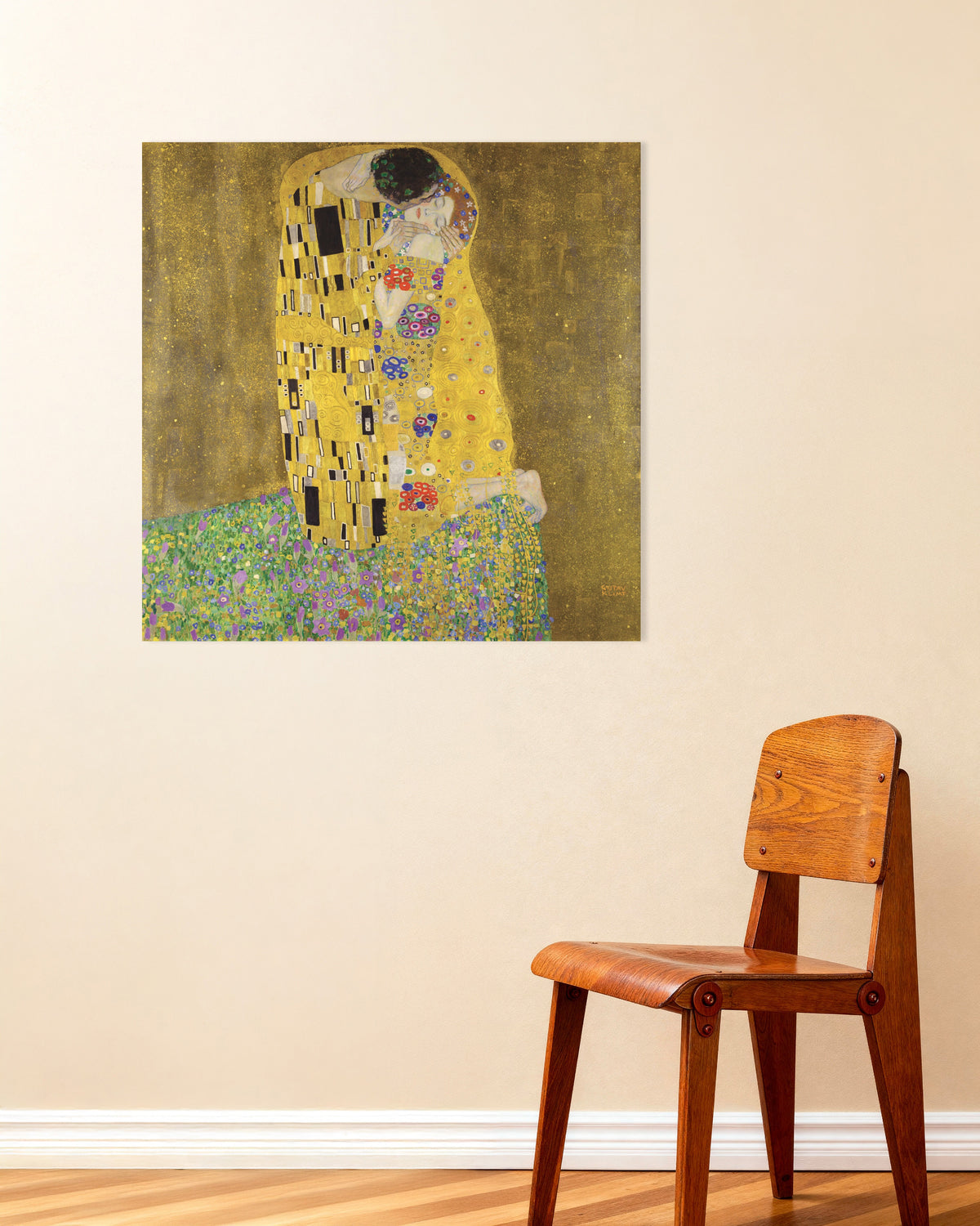 Poster De kus (1907–1908) van Gustav Klimt