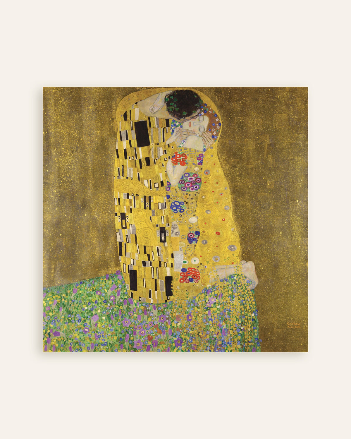 Poster De kus (1907–1908) van Gustav Klimt, miniatuur