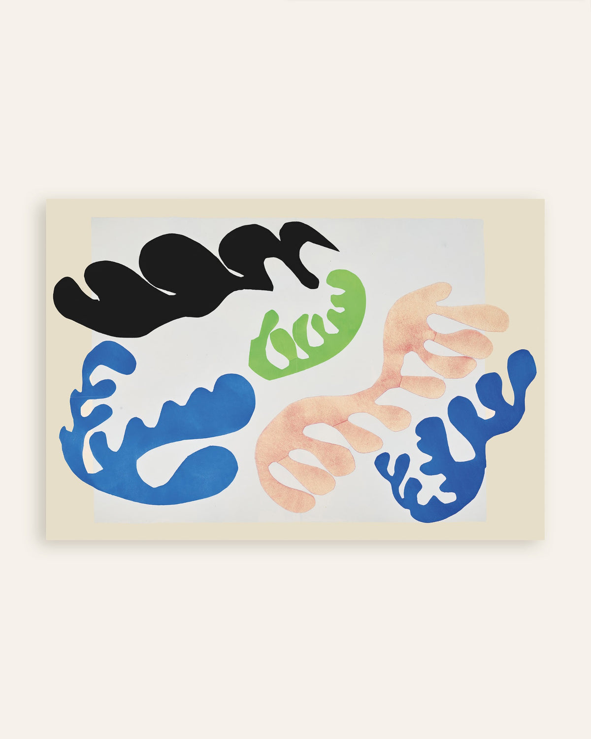 Poster van De lagune in blauw en koraal (Jazz, 1947) van Henri Matisse, miniatuur