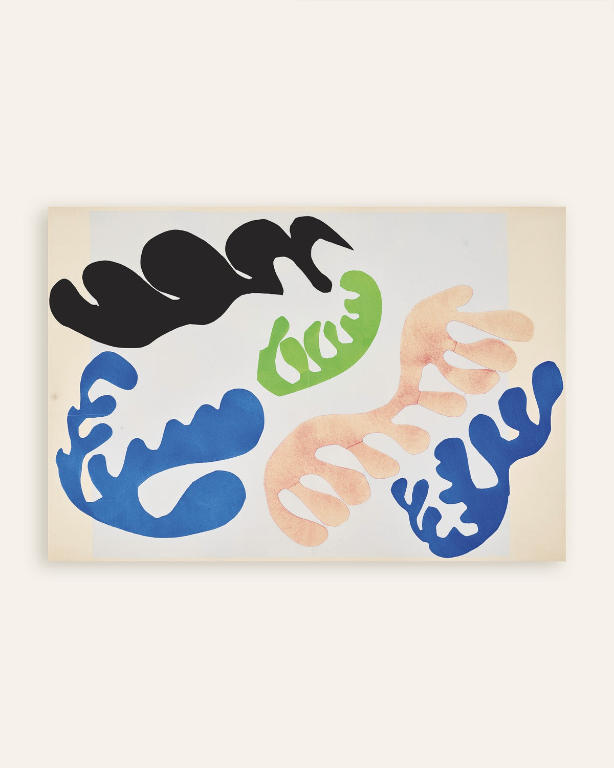 Poster van De lagune in blauw en koraal (Jazz, 1947) van Henri Matisse, miniatuur
