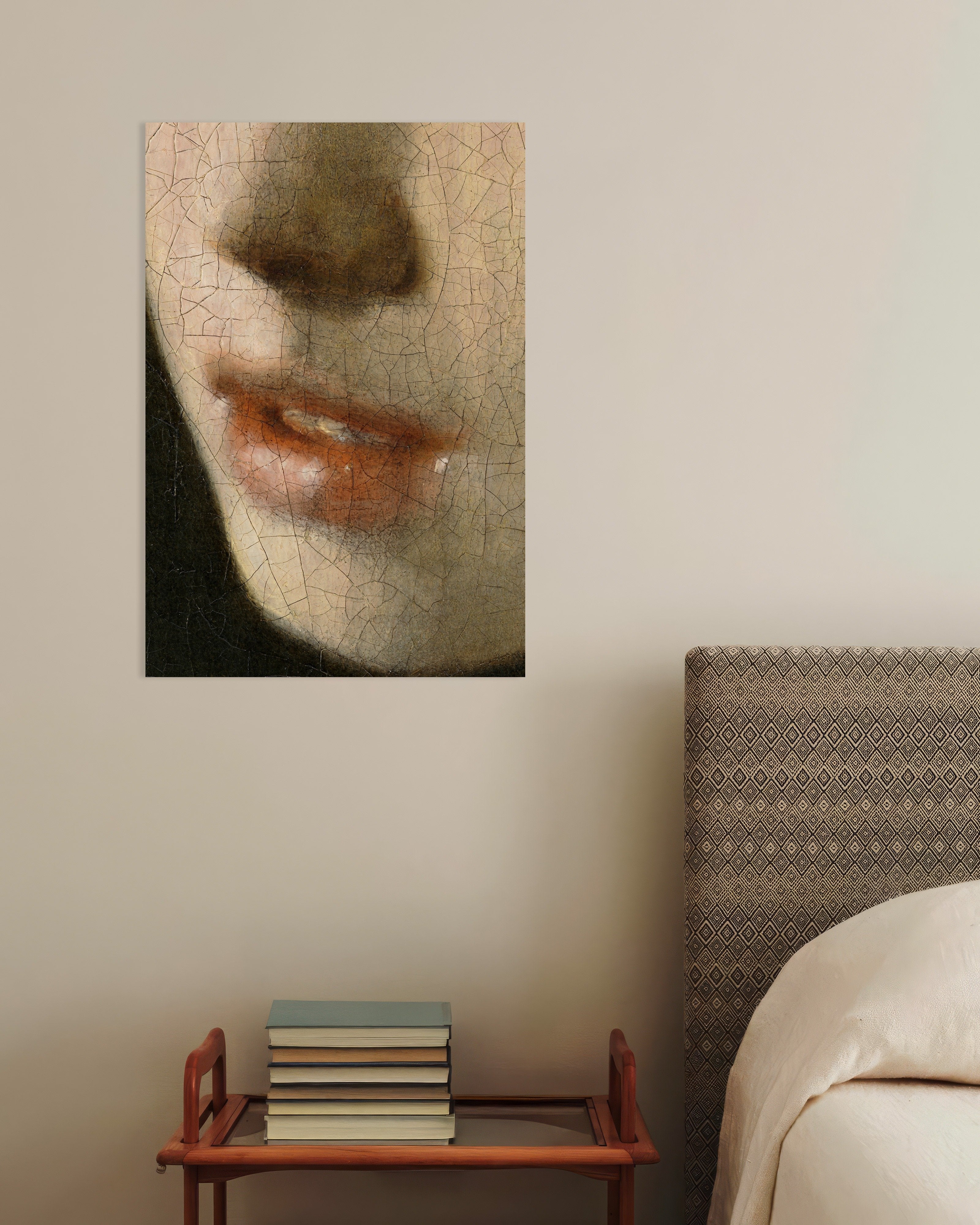 Poster of The Lips (Vertical) - Vermeer Detail Poster