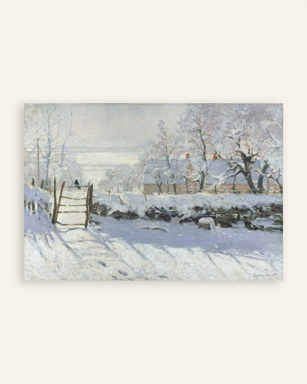 Poster De ekster (1868–1869) van Claude Monet, miniatuur