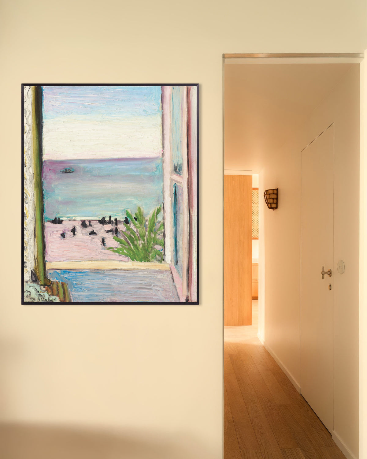 Poster van Het open raam (1918) van Henri Matisse, met metalen lijst