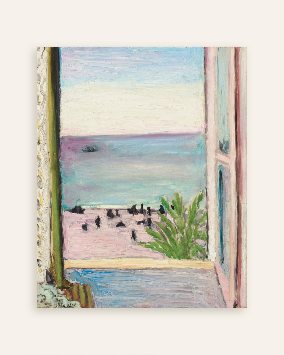 Poster van Het open raam (1918) van Henri Matisse, miniatuur
