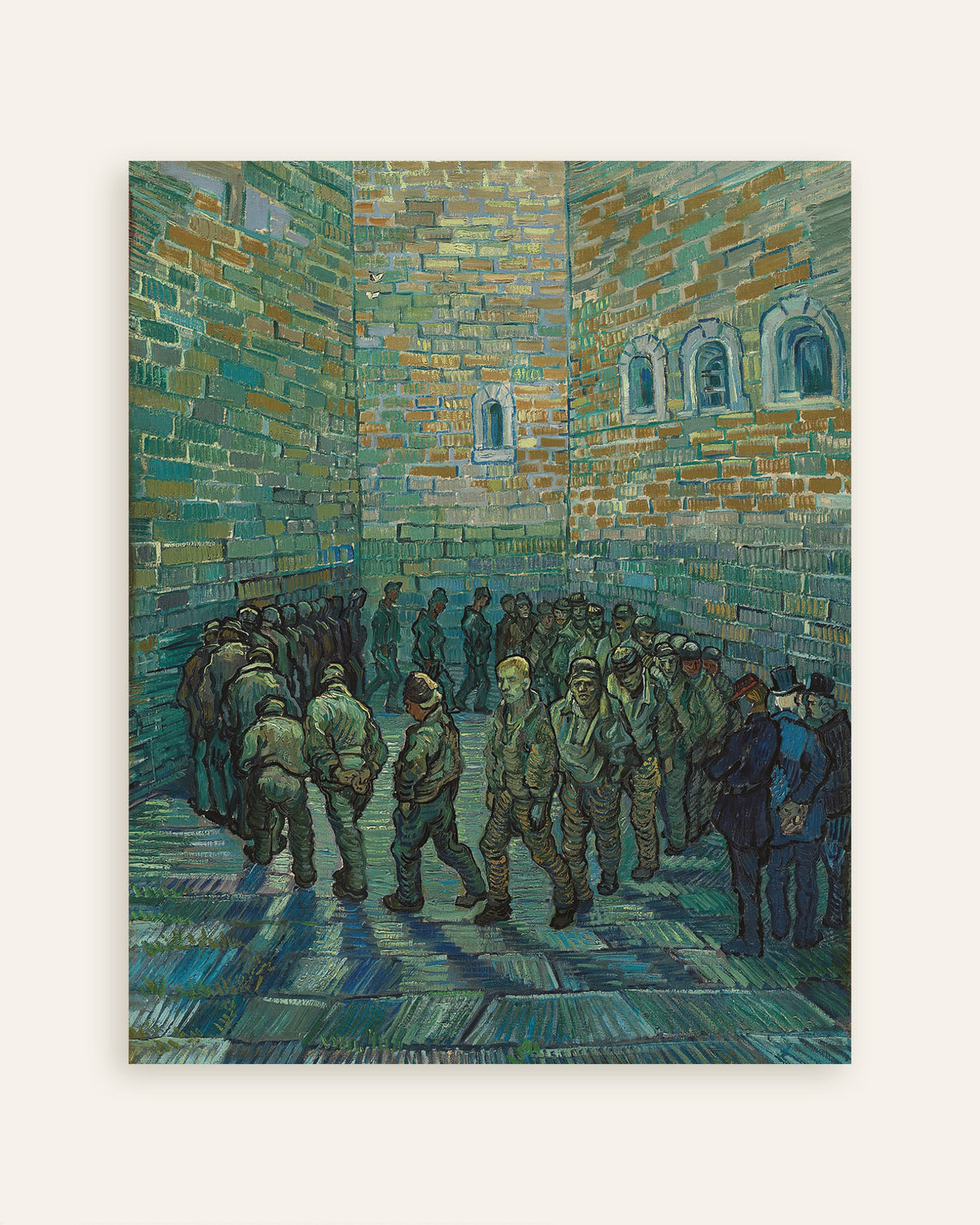 Poster van De gevangeniskoer, naar Doré (1890), van Vincent van Gogh, miniatuur